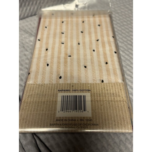 Country Crafts 17x17 Cotton Napkins 2 packs of 2 NEW Apples Plaid - Picture 2 of 4